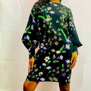 Multi color floral midi dress for H&M.